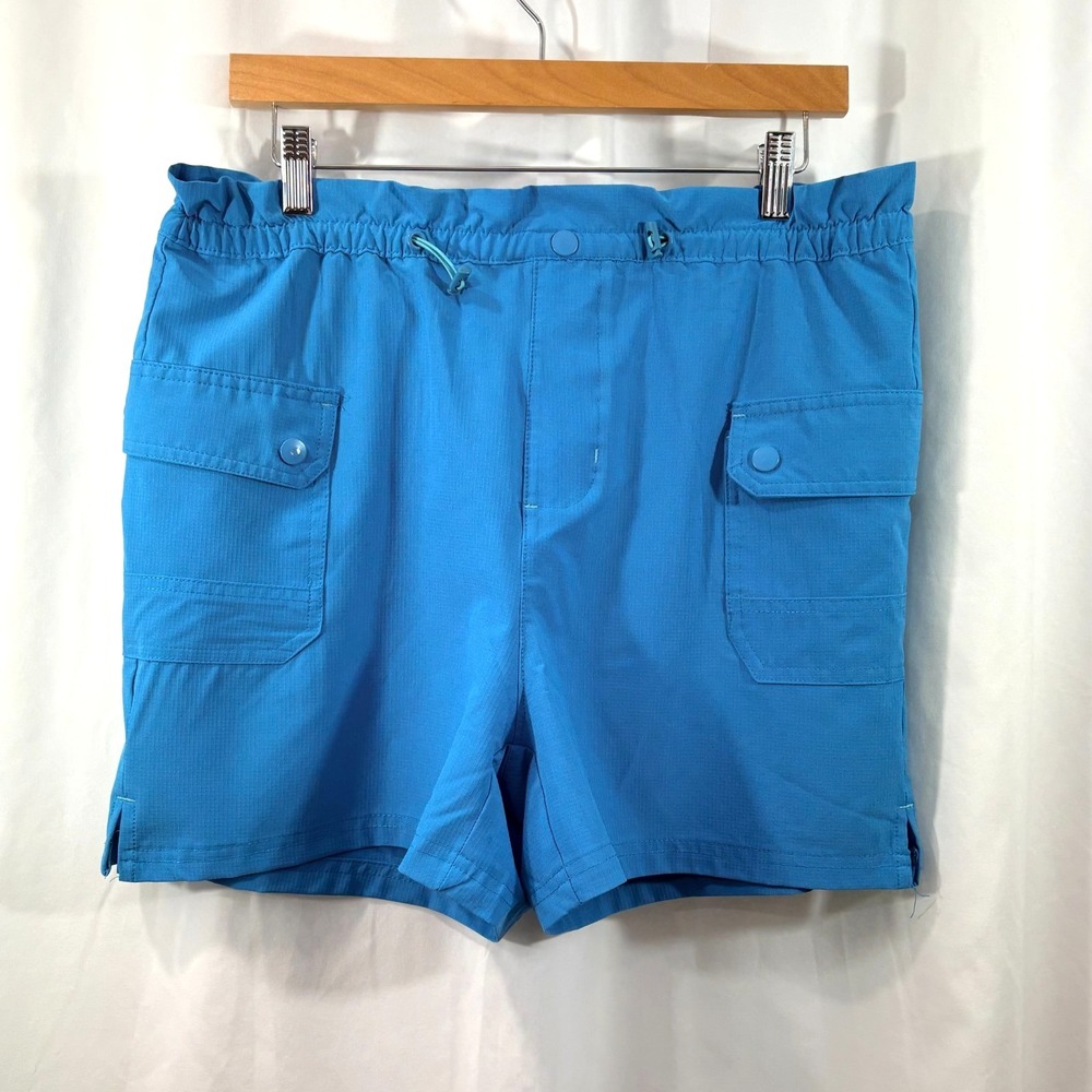 Stoic Men's Teal Blue Cargo Outdoor Shorts Size M – Ripstop Stretch